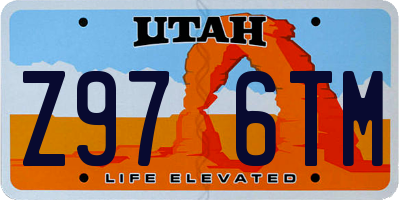 UT license plate Z976TM