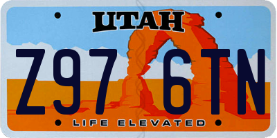 UT license plate Z976TN