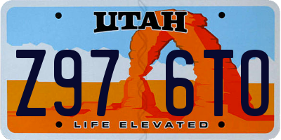 UT license plate Z976TO