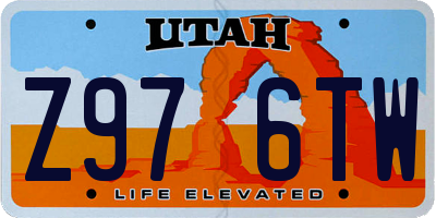 UT license plate Z976TW