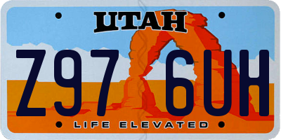 UT license plate Z976UH