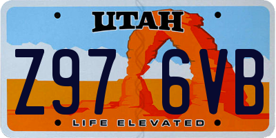 UT license plate Z976VB
