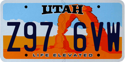 UT license plate Z976VW