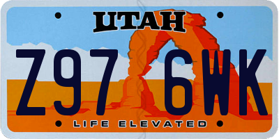 UT license plate Z976WK