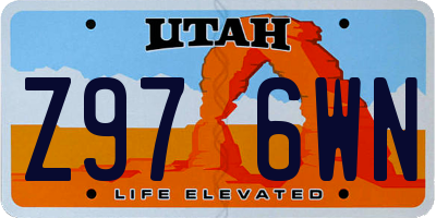 UT license plate Z976WN