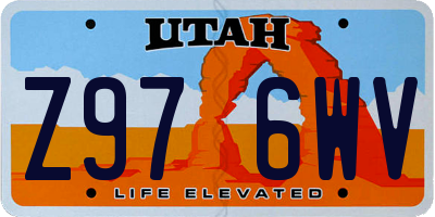 UT license plate Z976WV