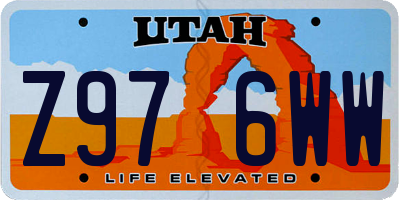 UT license plate Z976WW