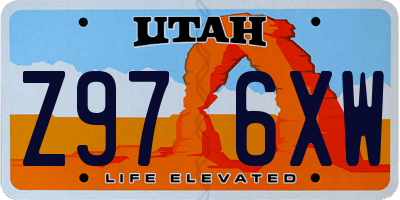 UT license plate Z976XW
