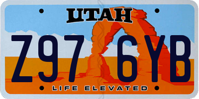 UT license plate Z976YB