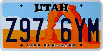 UT license plate Z976YM