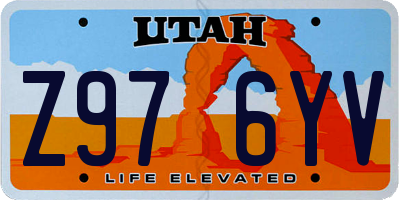 UT license plate Z976YV