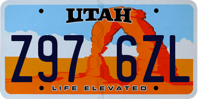 UT license plate Z976ZL