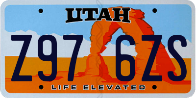 UT license plate Z976ZS