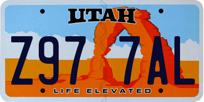 UT license plate Z977AL