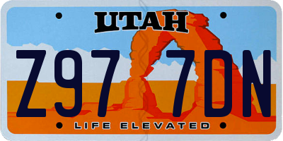 UT license plate Z977DN