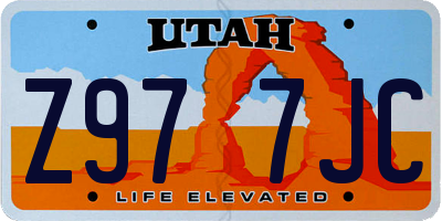 UT license plate Z977JC