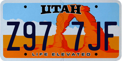 UT license plate Z977JF