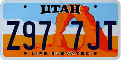 UT license plate Z977JT