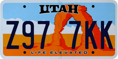 UT license plate Z977KK