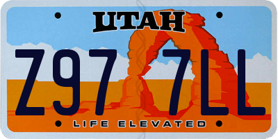 UT license plate Z977LL