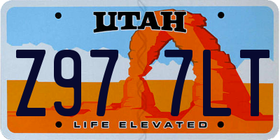 UT license plate Z977LT