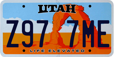 UT license plate Z977ME