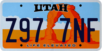 UT license plate Z977NF