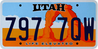 UT license plate Z977QW
