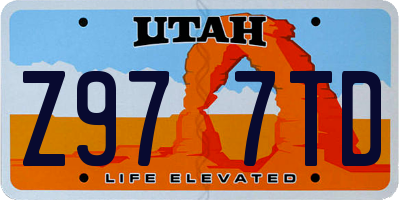 UT license plate Z977TD