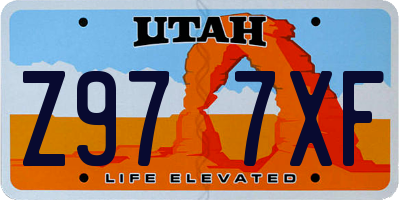 UT license plate Z977XF