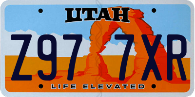 UT license plate Z977XR