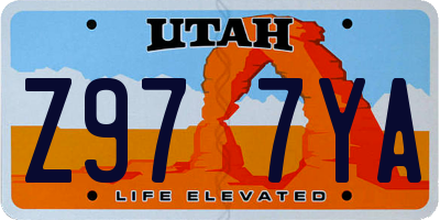 UT license plate Z977YA