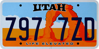 UT license plate Z977ZD
