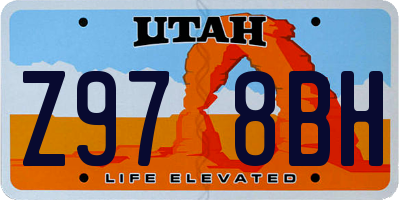UT license plate Z978BH