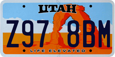 UT license plate Z978BM