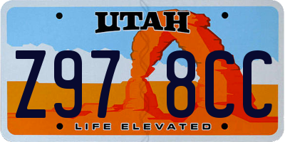 UT license plate Z978CC