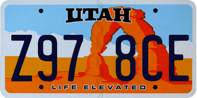 UT license plate Z978CE