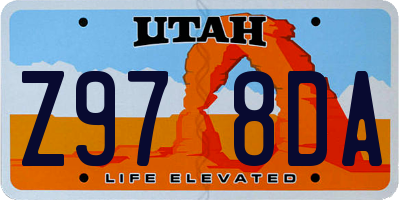 UT license plate Z978DA
