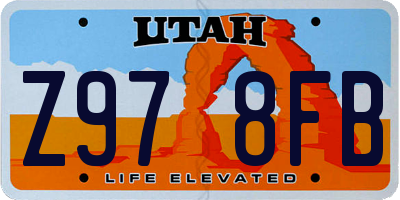 UT license plate Z978FB