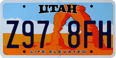 UT license plate Z978FH