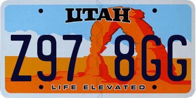 UT license plate Z978GG