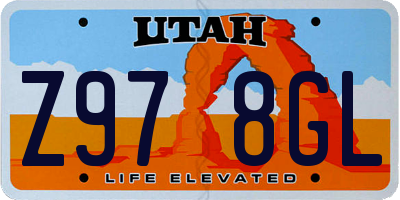 UT license plate Z978GL