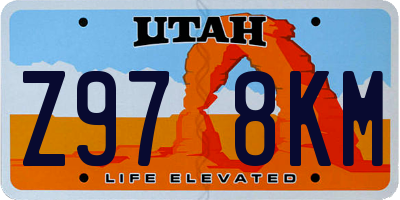 UT license plate Z978KM
