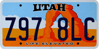 UT license plate Z978LC