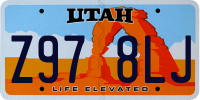 UT license plate Z978LJ
