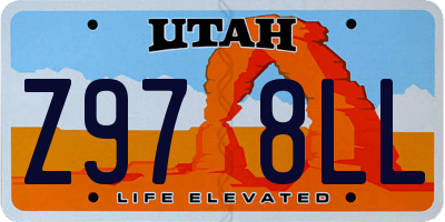 UT license plate Z978LL