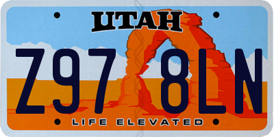 UT license plate Z978LN