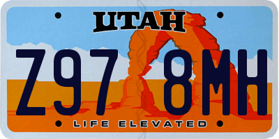 UT license plate Z978MH