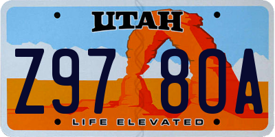 UT license plate Z978OA