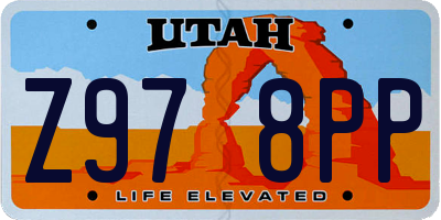 UT license plate Z978PP